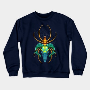 Bright Spider Skull Crewneck Sweatshirt